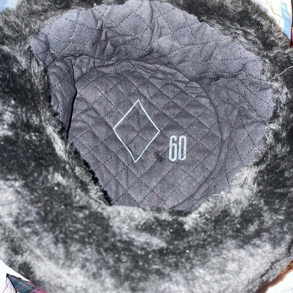 Hunting Hat Trapper Russian Ushanka  Aviator  Size 7 Faux Fur Vintage Black​​​​ - Picture 7 of 7